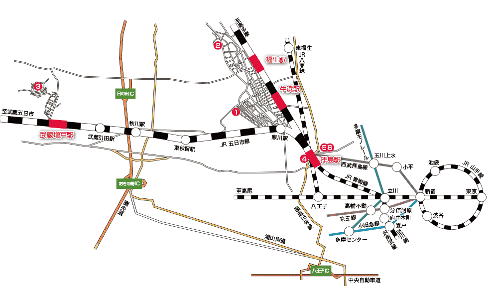 福陽会運営施設一覧地図